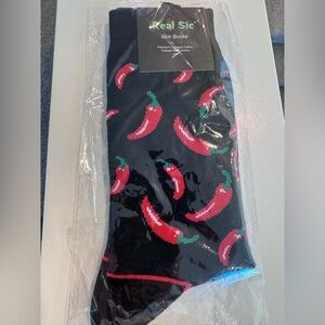 Chili Pepper Black Socks
